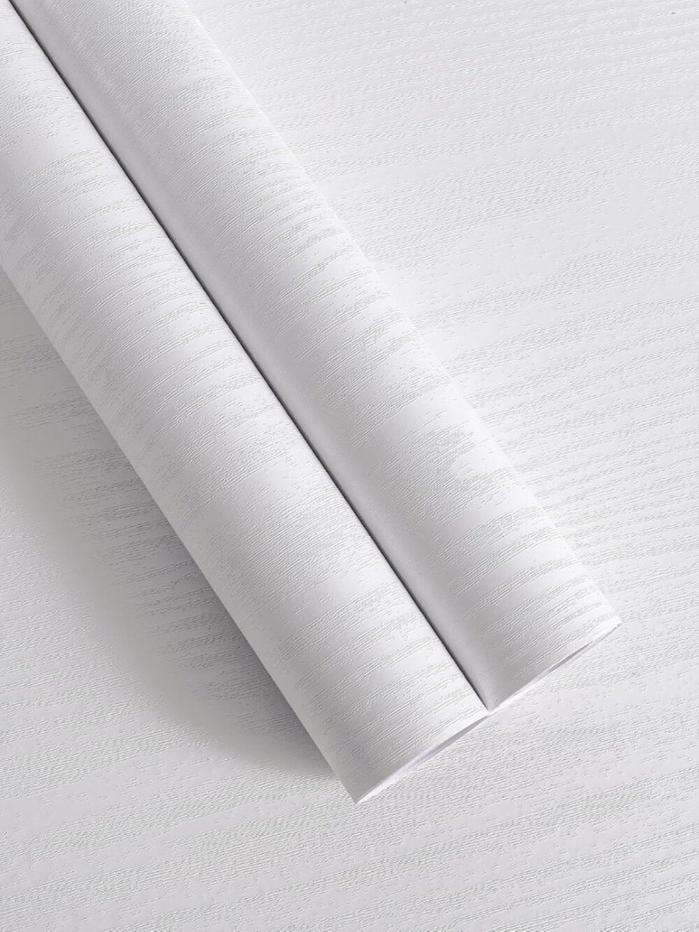 White Contact Paper Peel and Stick Wood Grain Wallpaper Easy to Install